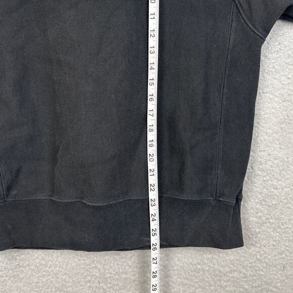 Vintage Champion Sweatshirt Black Reverse Weave Embroidered Logo Patch Size M - Picture 5 of 9